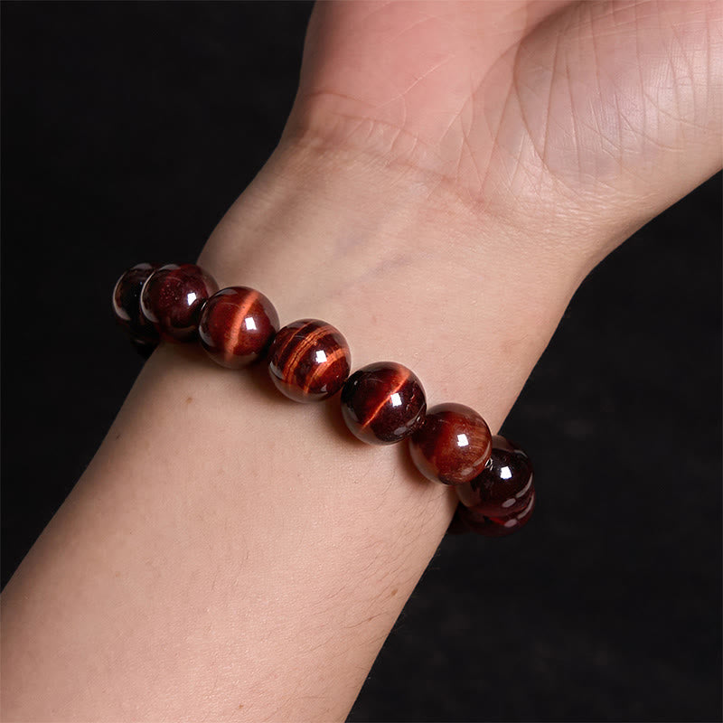 Fortune Jewel Natural Tiger Eye Healing Bead Bracelet