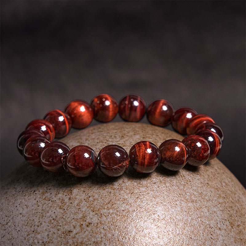 Fortune Jewel Natural Tiger Eye Healing Bead Bracelet