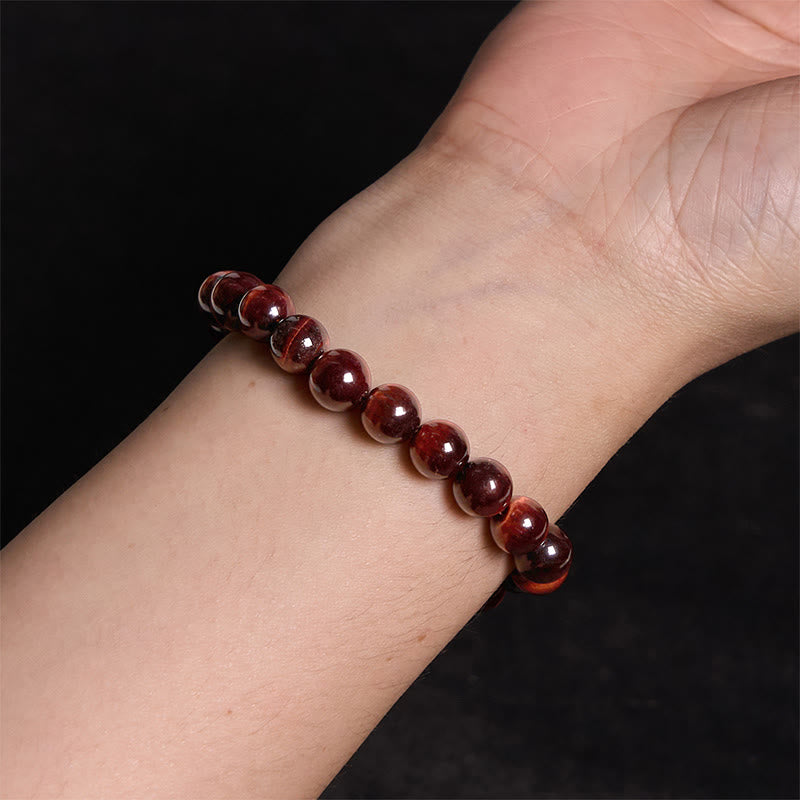 Fortune Jewel Natural Tiger Eye Healing Bead Bracelet