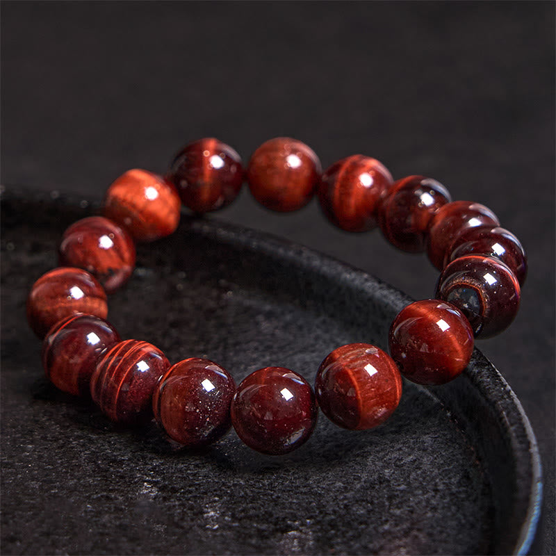 Fortune Jewel Natural Tiger Eye Healing Bead Bracelet