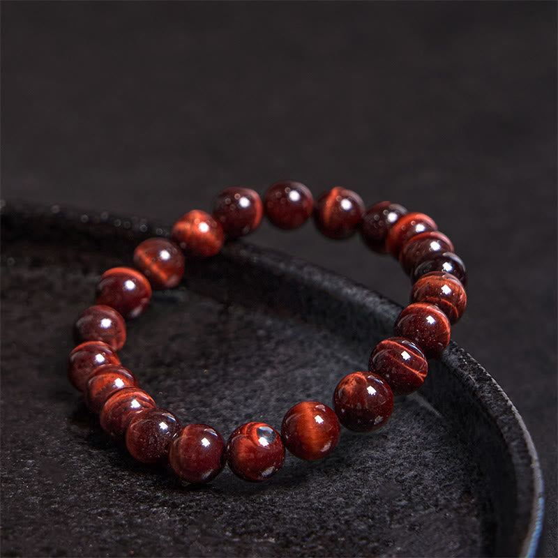Fortune Jewel Natural Tiger Eye Healing Bead Bracelet