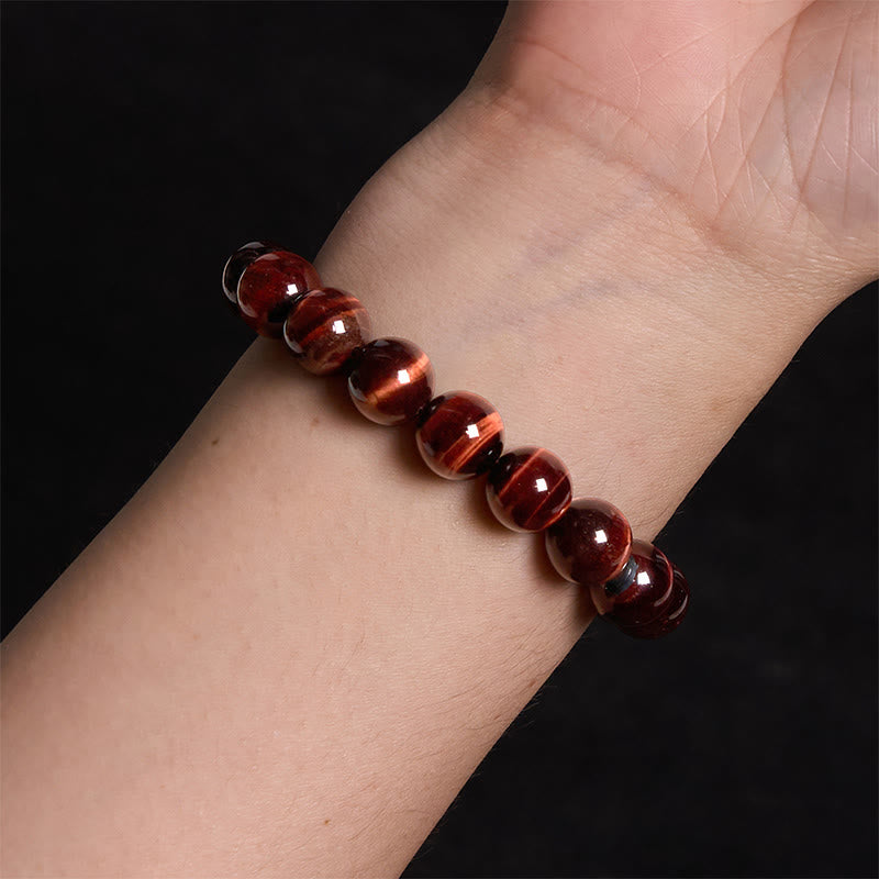 Fortune Jewel Natural Tiger Eye Healing Bead Bracelet