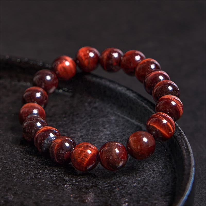 Fortune Jewel Natural Tiger Eye Healing Bead Bracelet