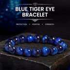 Fortune Jewel Blue Tiger Eye Protection Bracelet