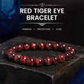 Fortune Jewel Natural Tiger Eye Healing Bead Bracelet