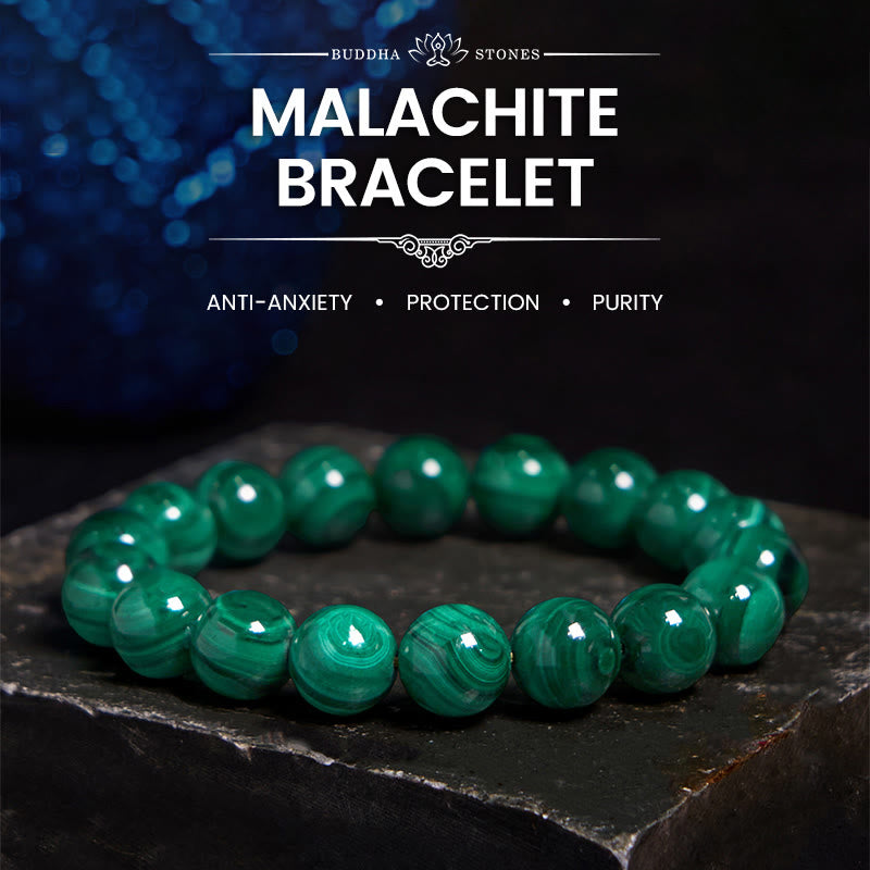Fortune Jewel Natural Malachite Protection Calmness Bracelet