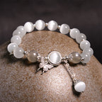 Fortune Jewel Cat's Eye Moonstone Butterfly Star Charm Support Bracelet