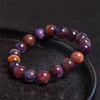 Fortune Jewel Natural Purple Tiger Eye Protection Strength Bracelet