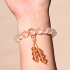 Fortune Jewel Tibet White Crystal Black Onyx Om Mani Padme Hum Meditation Bracelet