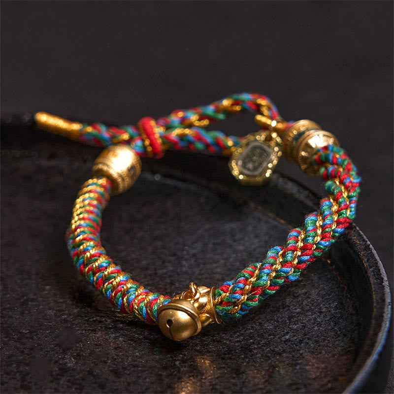 Fortune Jewel Tibetan Om Mani Padme Hum Carved Zakiram Goddess of Wealth Charm Amulet Bracelet