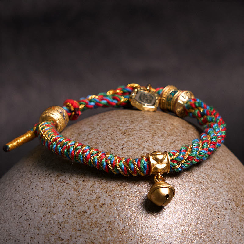 Fortune Jewel Tibetan Om Mani Padme Hum Carved Zakiram Goddess of Wealth Charm Amulet Bracelet