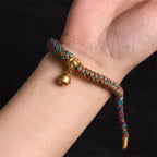 Fortune Jewel Tibetan Om Mani Padme Hum Carved Zakiram Goddess of Wealth Charm Amulet Bracelet