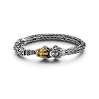 Fortune Jewel 925 Sterling Silver PiXiu Copper Coins Ingot Wealth Bracelet Bangle