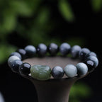 Fortune Jewel Natural Eagle's Eye Stone Hetian Jade Pixiu Confidence Bracelet