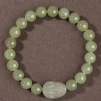 Fortune Jewel Natural Hetian Jade PiXiu Carved Luck Bracelet