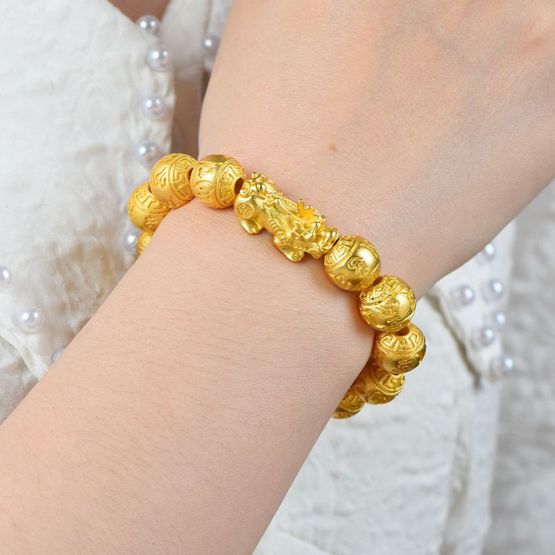 Feng Shui PiXiu Om Mani Padme Hum Carved Wealth Bracelet