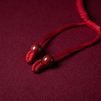 Fortune Jewel Handmade Cinnabar Ruyi Handle Fu Character PiXiu Blessing Red String Braided Bracelet
