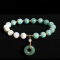 Fortune Jewel Jade Trochus Horseshoe Snail Peace Buckle Charm Abundance Bracelet