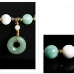Fortune Jewel Jade Trochus Horseshoe Snail Peace Buckle Charm Abundance Bracelet