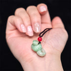 Fortune Jewel Chinese Zodiac Year of the Snake Natural Jade Luck Necklace Pendant