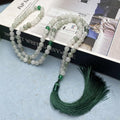 Fortune Jewel 108 Mala Beads Natural Tianshan Jade Tassel Luck Bracelet
