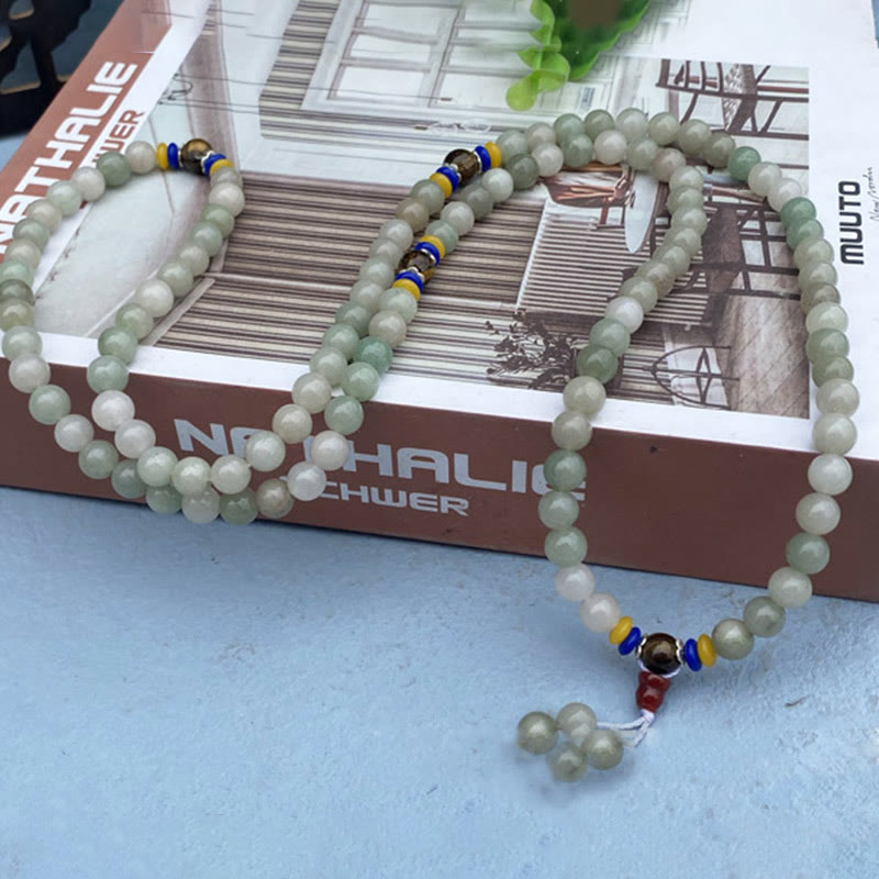 Fortune Jewel 108 Mala Beads Natural Shetai jade Luck Prosperity Bracelet
