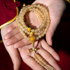 Fortune Jewel Tibet 108 Mala Beads Chinese Zodiac Natal Buddha Natural Sheep Horn Wealth Bracelet