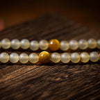 Fortune Jewel Tibet 108 Mala Beads Chinese Zodiac Natal Buddha Natural Sheep Horn Wealth Bracelet
