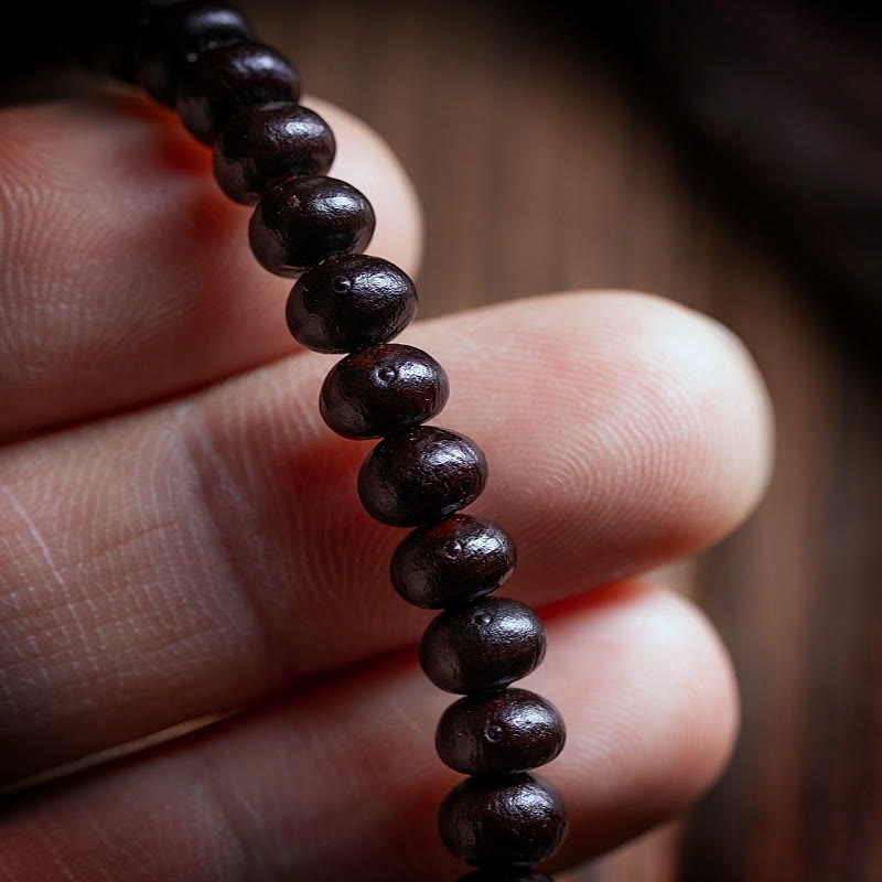 Fortune Jewel 108 Mala Beads Bowl Bodhi Seed Colored Rope Peace Bracelet