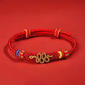 Fortune Jewel Red String Eight Thread Peace Knot Year Of The Snake Protection Braided Bracelet