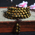 Fortune Jewel 108 Mala Teardrop Beads Natural Phoebe Zhennan Wood Protection Bracelet
