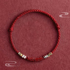 Fortune Jewel 925 Sterling Silver Om Mani Padme Hum Cinnabar Blessing Child Adult Bracelet