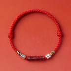 Fortune Jewel 925 Sterling Silver Om Mani Padme Hum Cinnabar Blessing Child Adult Bracelet