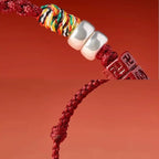 Fortune Jewel 925 Sterling Silver Om Mani Padme Hum Cinnabar Blessing Child Adult Bracelet