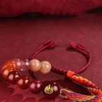 Fortune Jewel Five Elements Various Crystal Agate Wealth Reincarnation Knot Braid Bracelet
