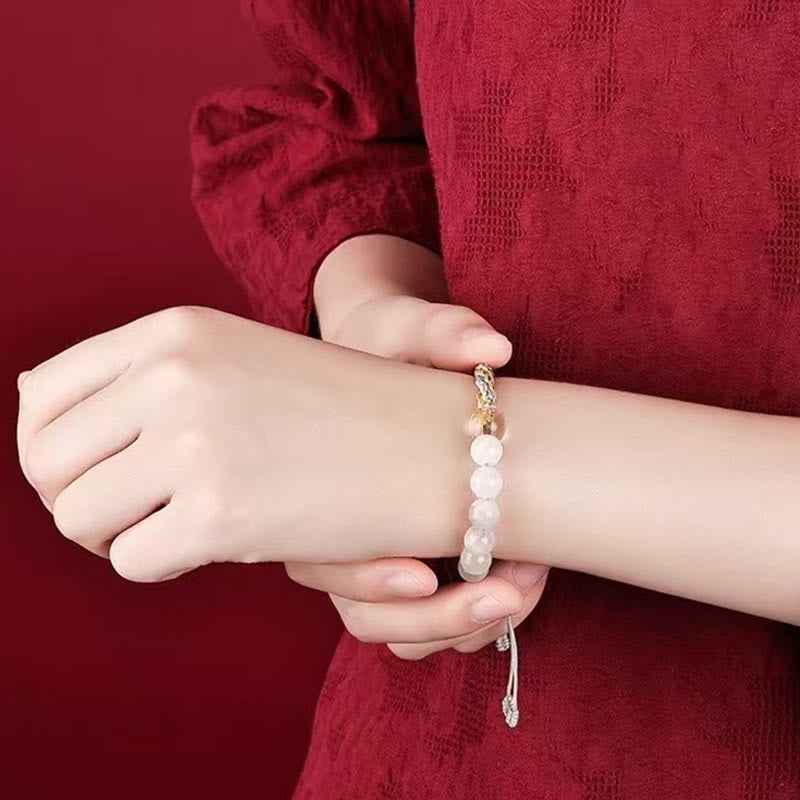 Fortune Jewel Five Elements Various Crystal Agate Wealth Reincarnation Knot Braid Bracelet
