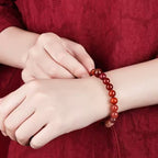 Fortune Jewel Five Elements Various Crystal Agate Wealth Reincarnation Knot Braid Bracelet