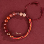 Fortune Jewel Five Elements Various Crystal Agate Wealth Reincarnation Knot Braid Bracelet