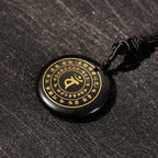Fortune Jewel Vairocana Tathagata Sanskrit Mantra Various Crystal Black Obsidian Green Aventurine Strength Necklace Pendant