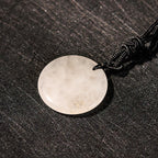 Fortune Jewel Vairocana Tathagata Sanskrit Mantra Various Crystal Black Obsidian Green Aventurine Strength Necklace Pendant