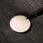 Fortune Jewel Om Mani Padme Hum Natural Various Crystal Black Obsidian Strength Necklace Pendant