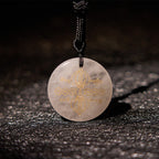 Fortune Jewel Vajra Dorje Sanskrit Pattern Natural Various Crystal Black Obsidian Fulfilment Necklace Pendant
