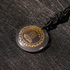 Fortune Jewel Swastika Lotus Pattern Natural Various Crystal Black Obsidian Purification Necklace Pendant