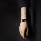 Fortune Jewel Ebony Wood Copper Brass Balance Ball Cuboid Double Wrap Bracelet Necklace