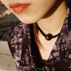Fortune Jewel Ebony Wood Copper Brass Balance Ball Cuboid Double Wrap Bracelet Necklace
