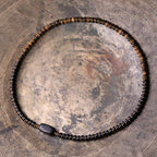 Fortune Jewel Ebony Wood Green Sandalwood Copper Brass Calm Double Wrap Bracelet