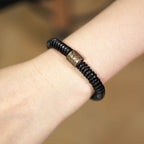 Fortune Jewel Ebony Wood Copper Brass Calm Bracelet