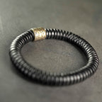 Fortune Jewel Ebony Wood Copper Brass Calm Bracelet