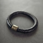 Fortune Jewel Ebony Wood Copper Brass Calm Bracelet
