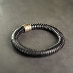 Fortune Jewel Ebony Wood Copper Brass Calm Bracelet